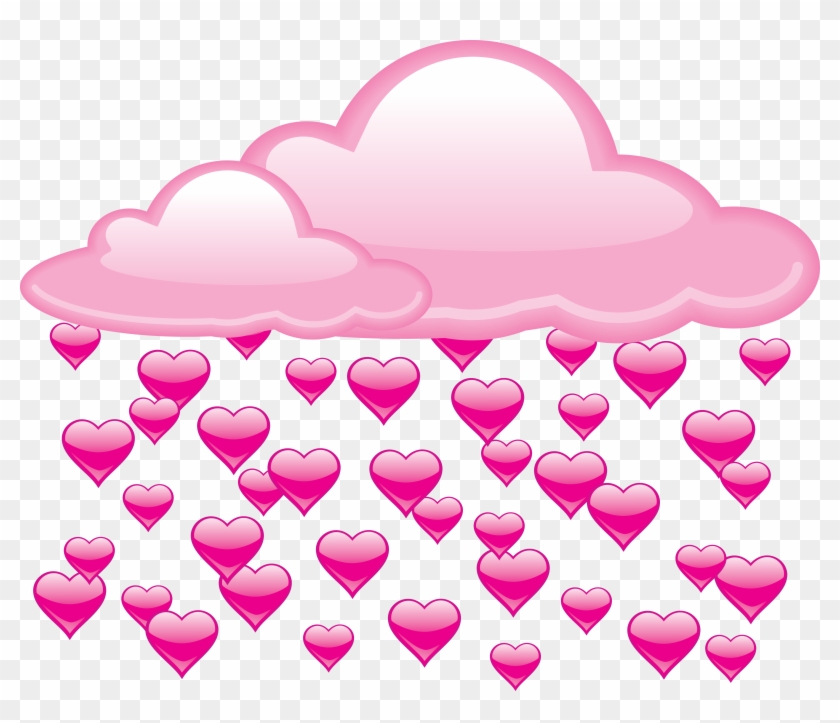 Rain Love Heart Clip Art - Nuvem Chuva De Benção Png #871770