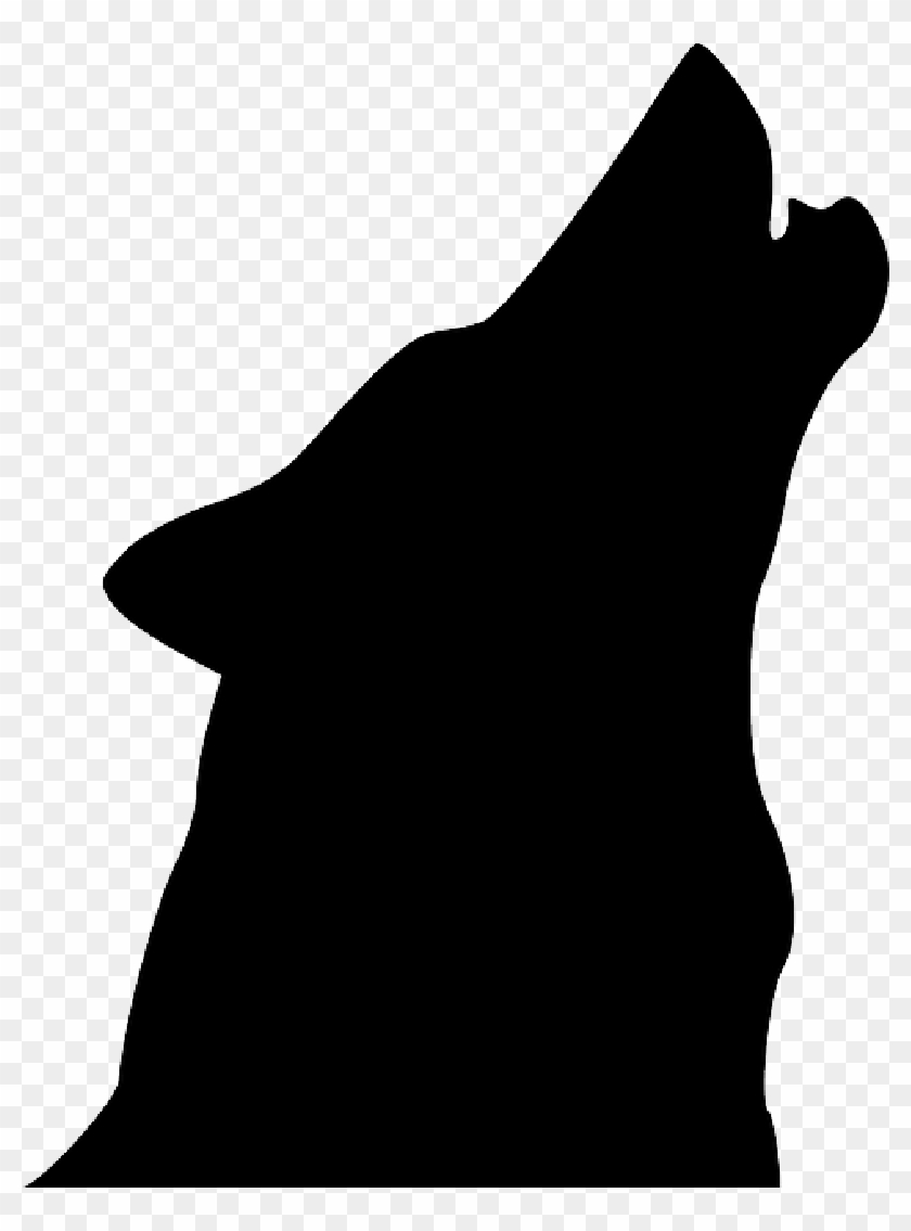 Husky Clipart Head Silhouette - Howling Wolf Head Silhouette #871847