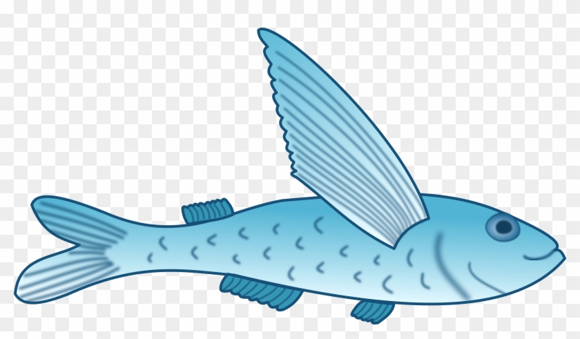 Flying Fish Vector Clipart Image Free Stock Photo Public - Flying Fish Gif Png #872043