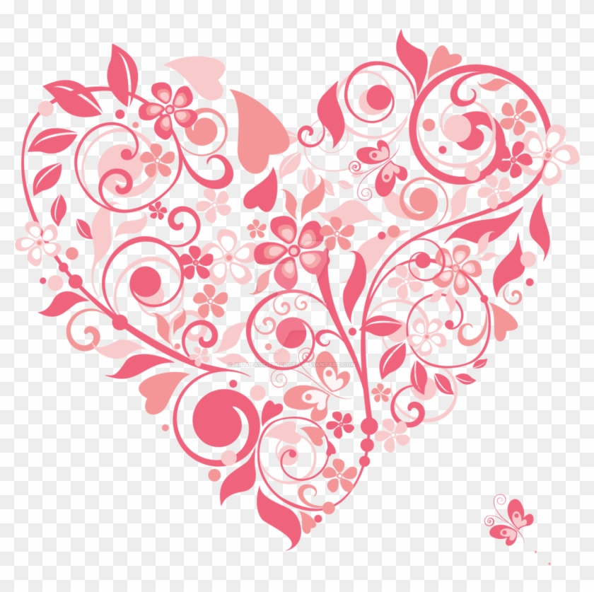 Pink Heart Pattern By Artbeautifulcloth Pink Heart - Pink Heart #872088