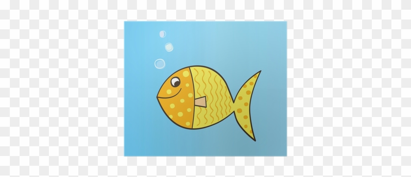 Gold Yellow Cartoon Fish - Cute Cartoon Fish #872089