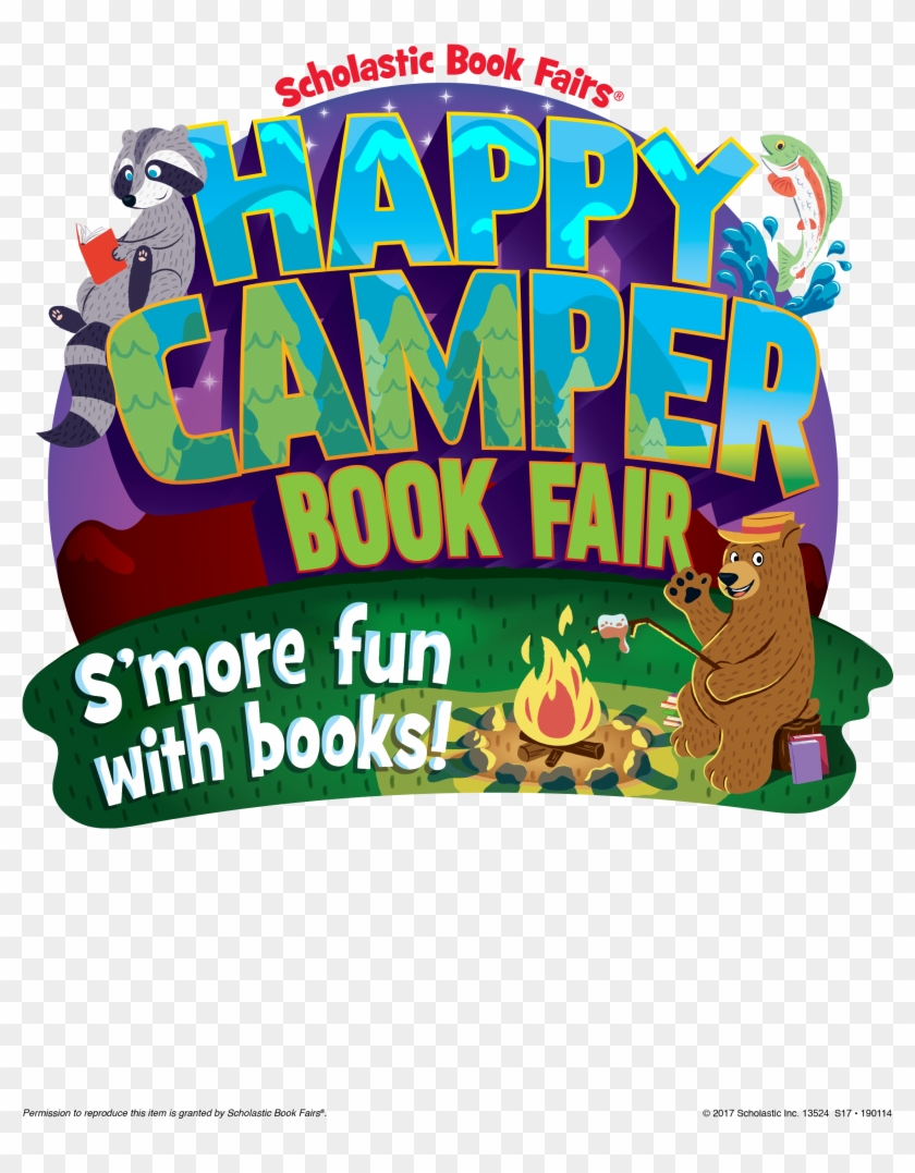 Large 190114 Happy Camper Book Fair Clip Art Logo - Illustration #872181