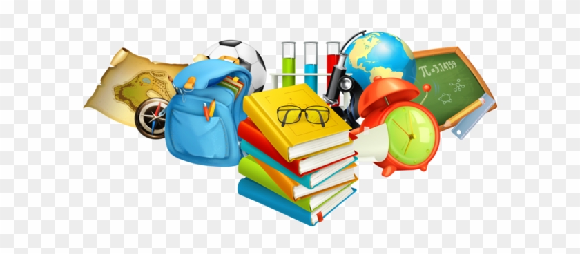 School Books And Bag Png #872232