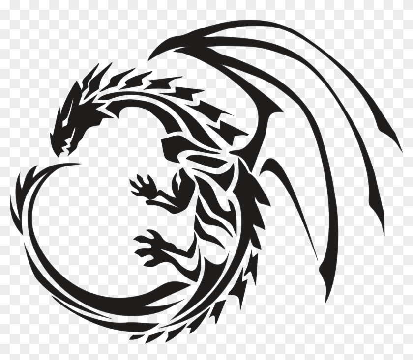 Dragon Tattoos Clipart Transparent Background - Dragon Tribal #872258