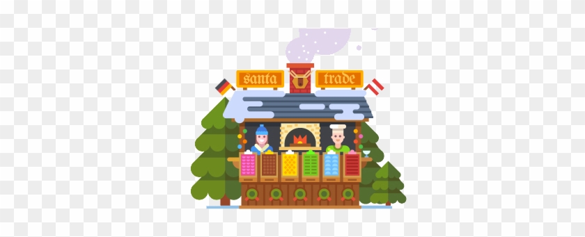 Christmas Market Illustration - Educational Toy #872283