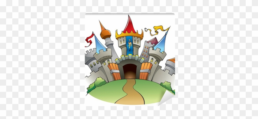 Medieval Castle, Cartoon Vector Illustration Wall Mural - Fairy Tale Clipart #872298