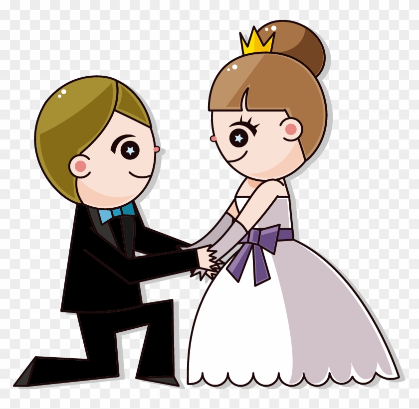 Wedding Invitation Cartoon Bride - Wedding Cartoon Characters - Free  Transparent PNG Clipart Images Download