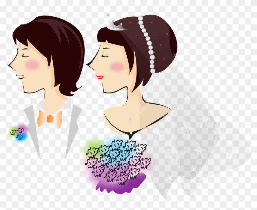 Bride Groom Cartoon 27, Buy Clip Art - รูป แต่งงาน Png #872538