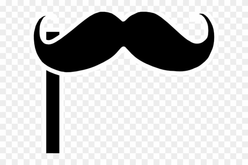 Moustache Clipart Prop - Moustache On A Stick #872586