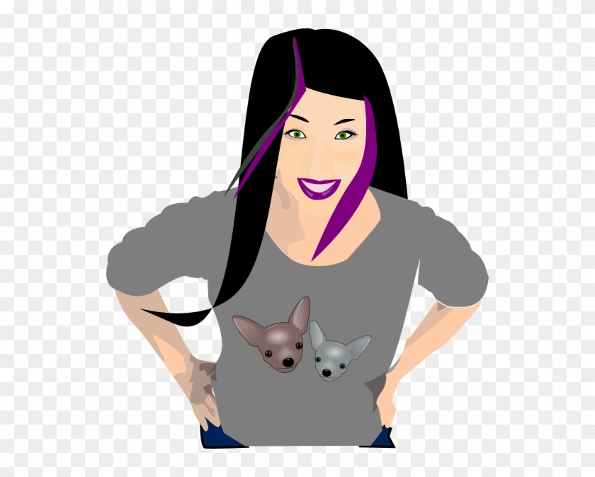 Violet Vixen Clip Art At Clker - Black Hair Mom Cartoon #872686