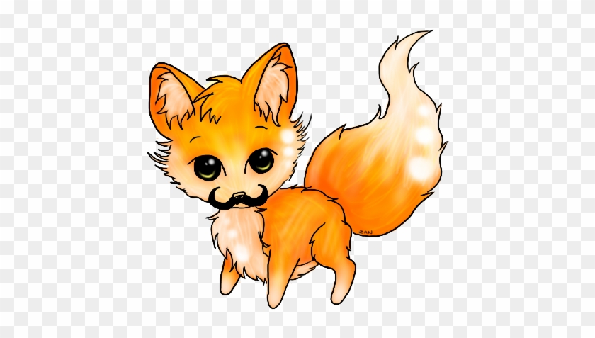 Mustache Fox By Gullsko - Cartoon #872704