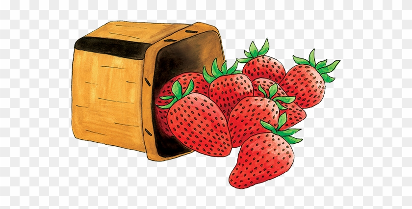 Foodie Focus Basket Of Strawberries Clip Art - Strawberries In The Basket Clipart #872724