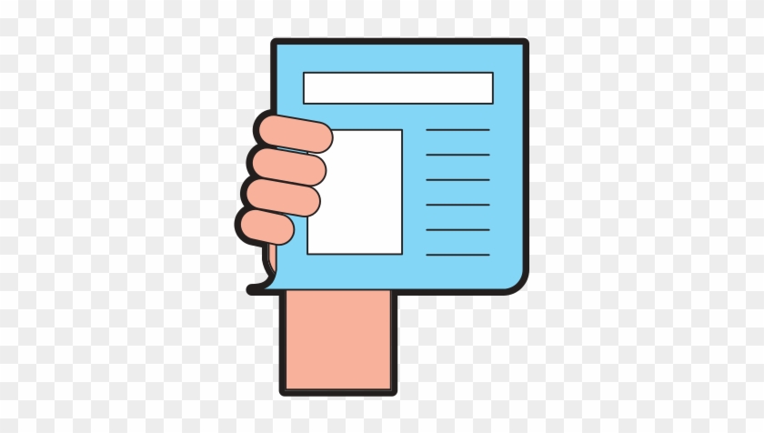 Human Hand Holding A Document Vector Icon Illustration - Thumb #872748