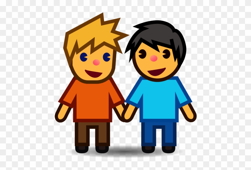 Two Men Holding Hands Emoji - Two Men In Love #872851