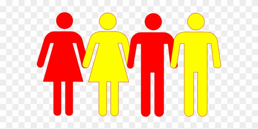 Men Women Holding Hands Clip Art At Clker - Girl Stick Figure Transparent Background #872867