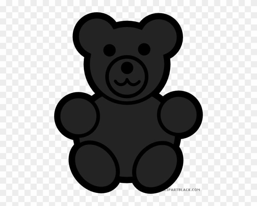 Small Bear Animal Free Black White Clipart Images Clipartblack - Gummy Bear Template #873063