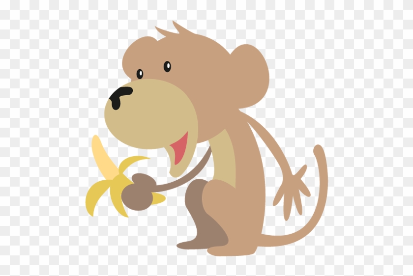 A Happy Cartoon Monkey With Banana - Song #873124