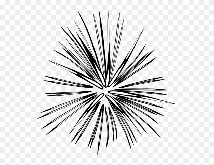 Firework Clip Art Black And White Free - Black Firework Png #873243