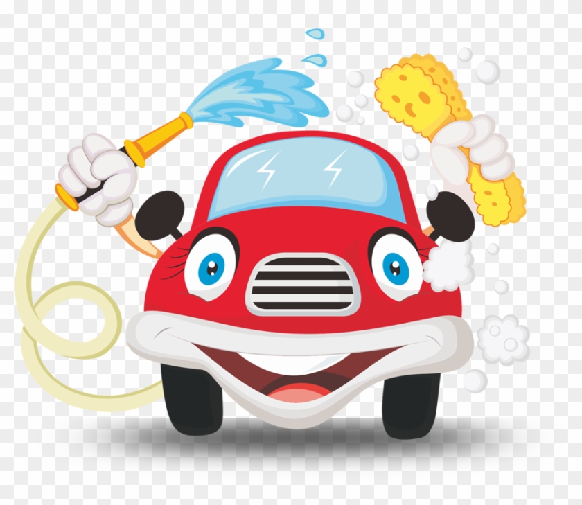 Car Wash Cartoon Illustration - Dirty Car Clip Art #873316