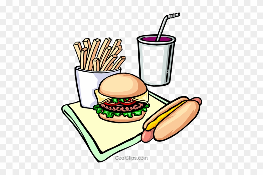Fast Food Royalty Free Vector Clip Art Illustration - Lanche Vetor Png #873376