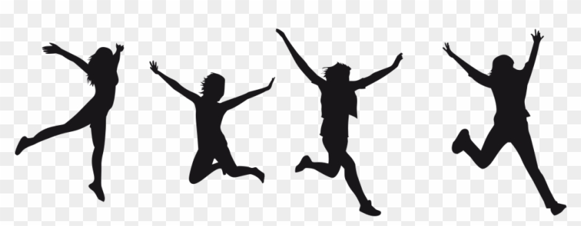 Joy Jumping Silhouette - Silhouette Of People Jumping Png #873477