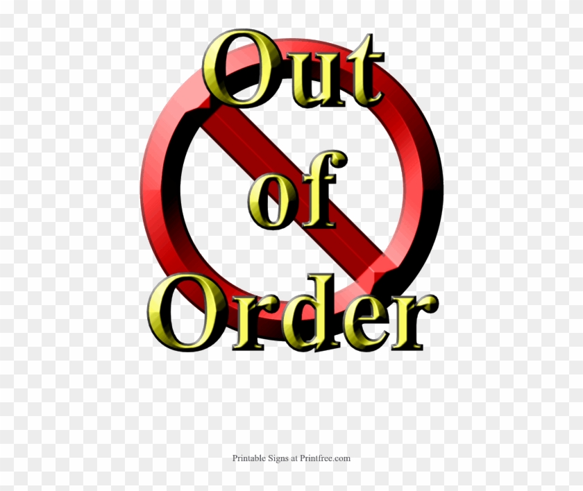 Out - Sink Out Of Order Sign #873491