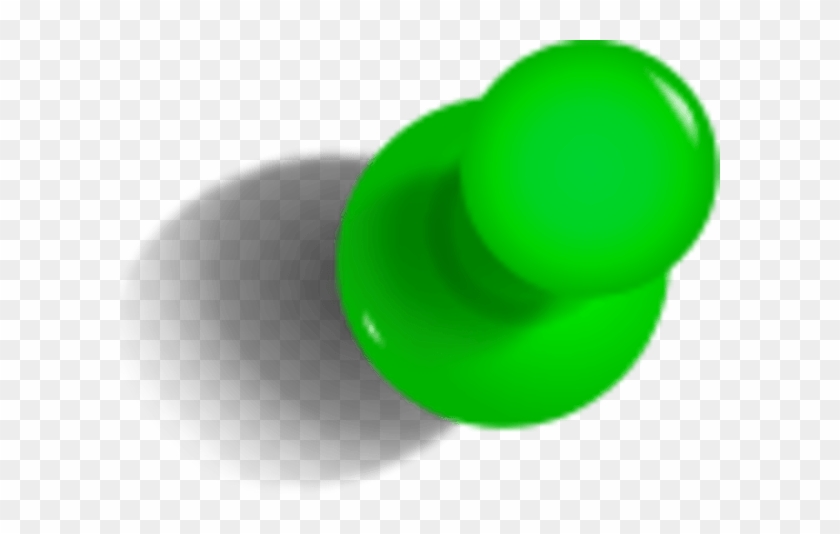 Pin Cliparts Green - Clipart Green Push Pin Png #873552