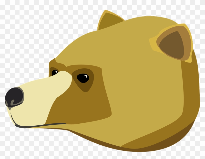 Bear Head, Eyes, Brown, View, Cartoon, Wild, Mouth, - Cartoon Bear Side View #873676