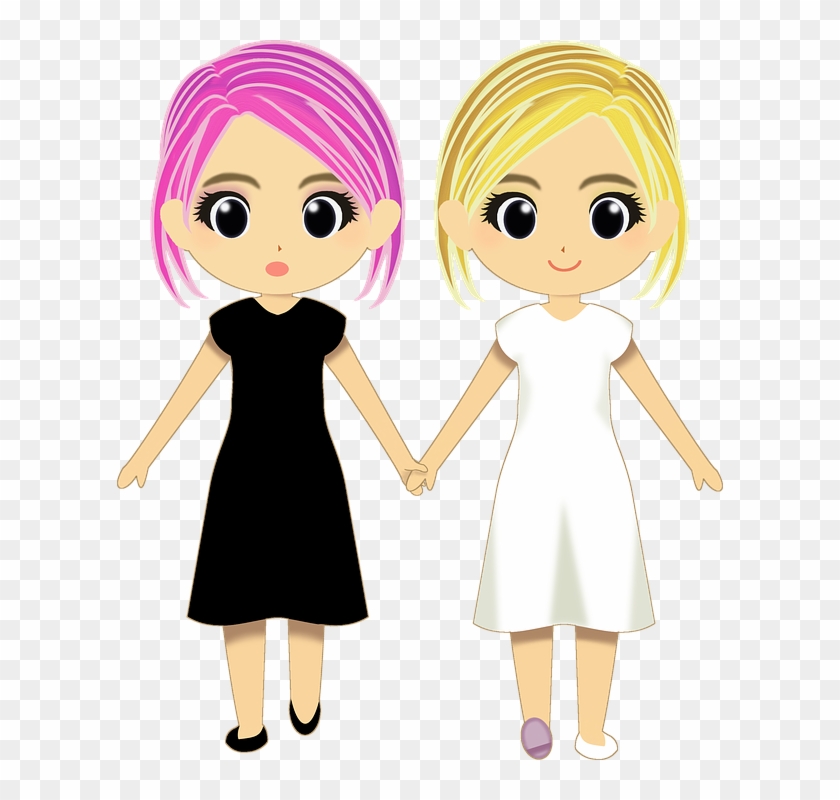 Twins Clipart Many Girl - Cartoon Twin Girls #873693