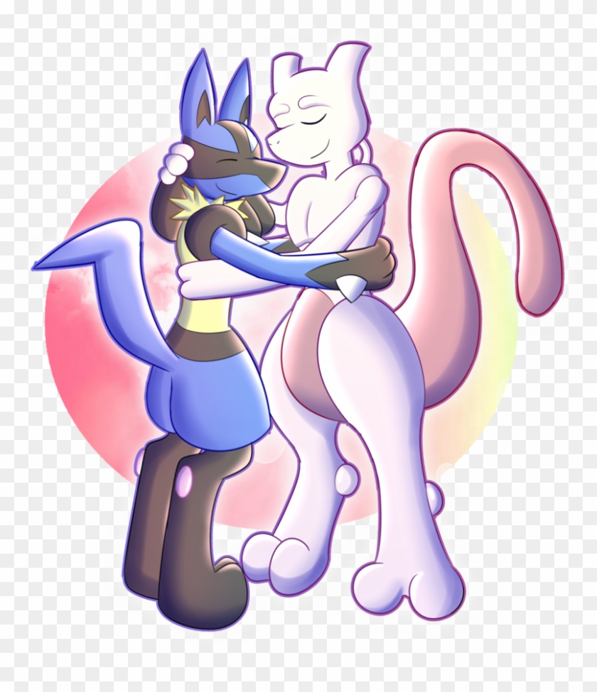 Cat Cartoon Mammal Fictional Character Purple Vertebrate - De Mewtwo Y Lucario #873993