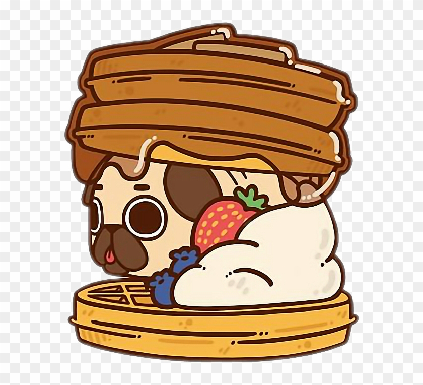 3 Kawaii Waffle Pug Pugl - Kawaii Waffles #874005