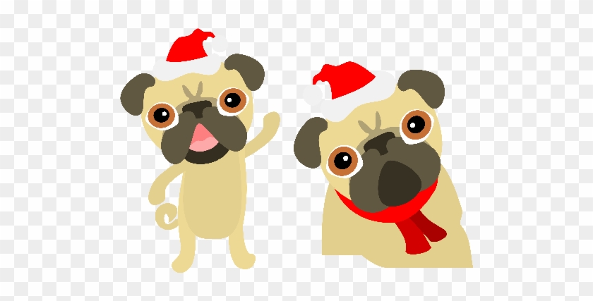 Pug Christmas - Christmas Pug Clipart #874011