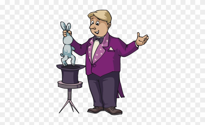 Magician Clipart Animated - Magician Pulling Rabbit Out Of Hat Clipart #874018
