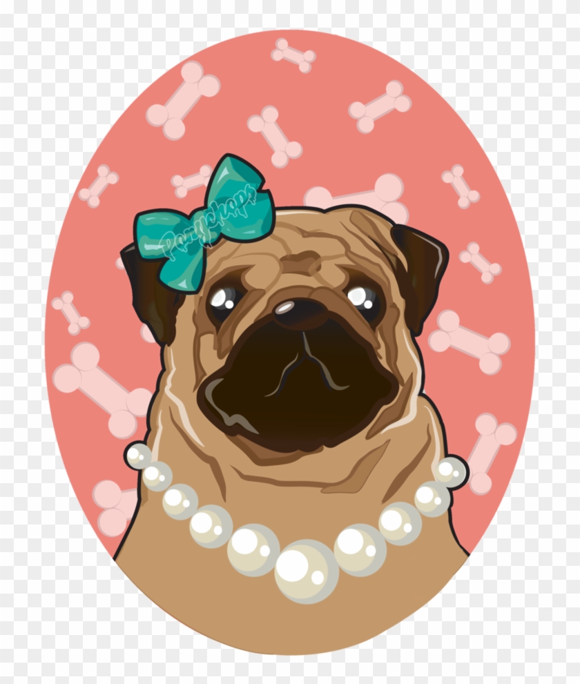 Posh Pug Portrait By Ponychops - Pug #874062