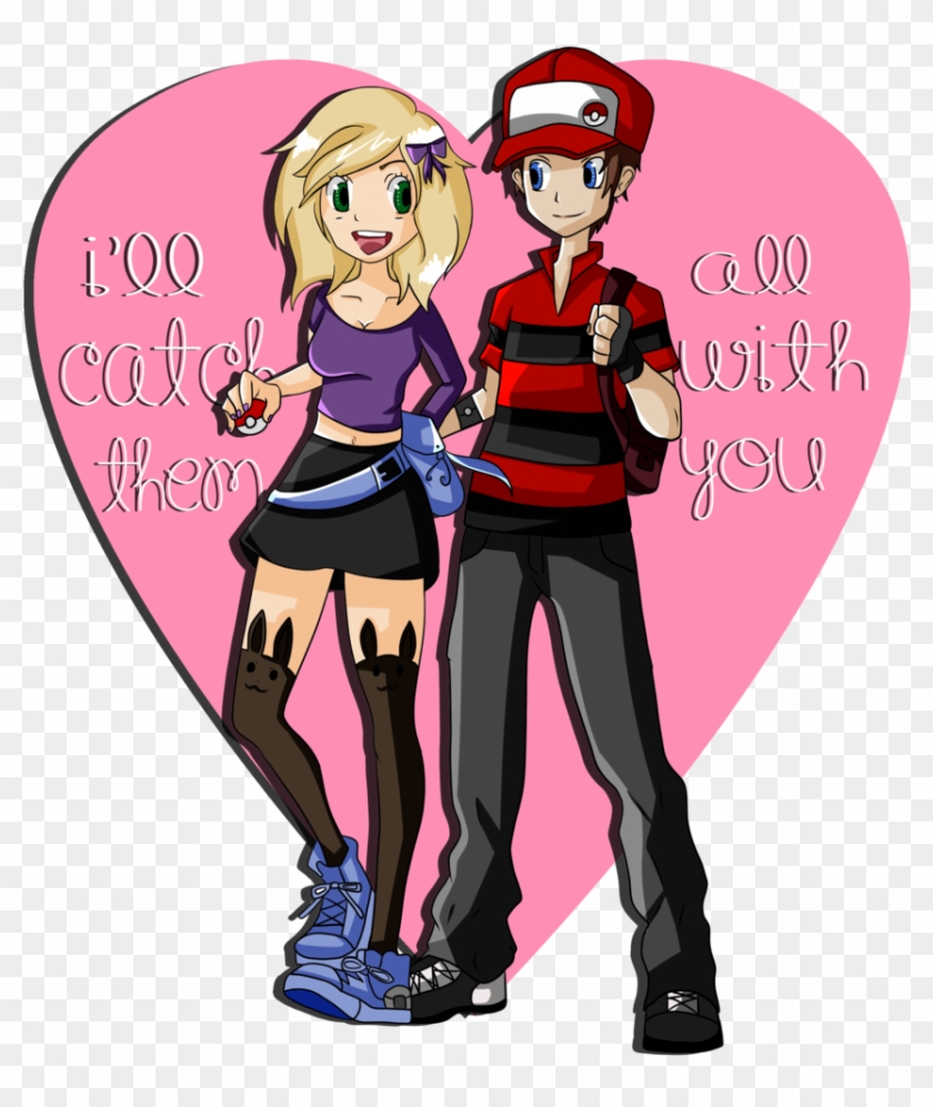 Aaron And Lanna Pokemon Trainers Love By Lannagames - Cartoon #874126