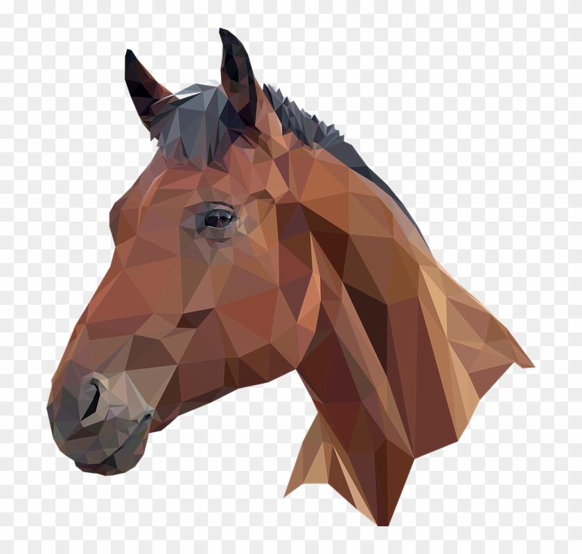 Horse Head Graphic 13, Buy Clip Art - Polygon Horse #874158
