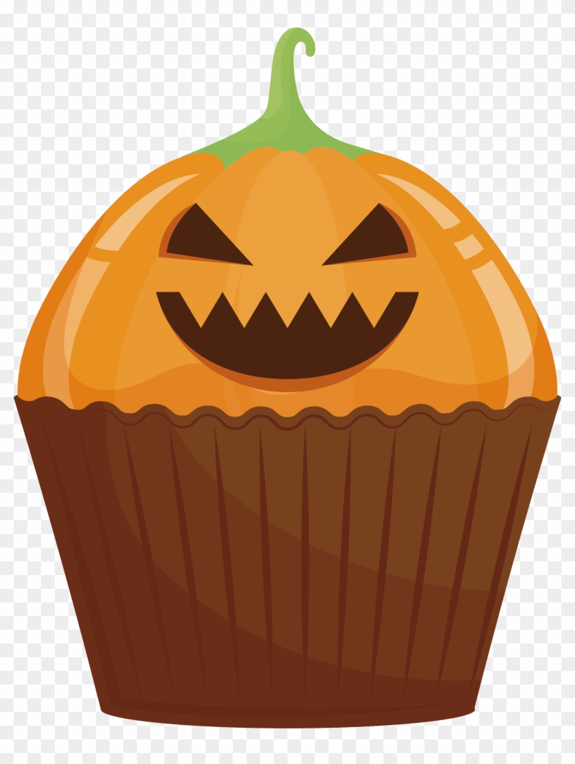 Jack O Lantern Cupcake Calabaza Halloween Cake Cucurbita - Jack-o'-lantern #874249
