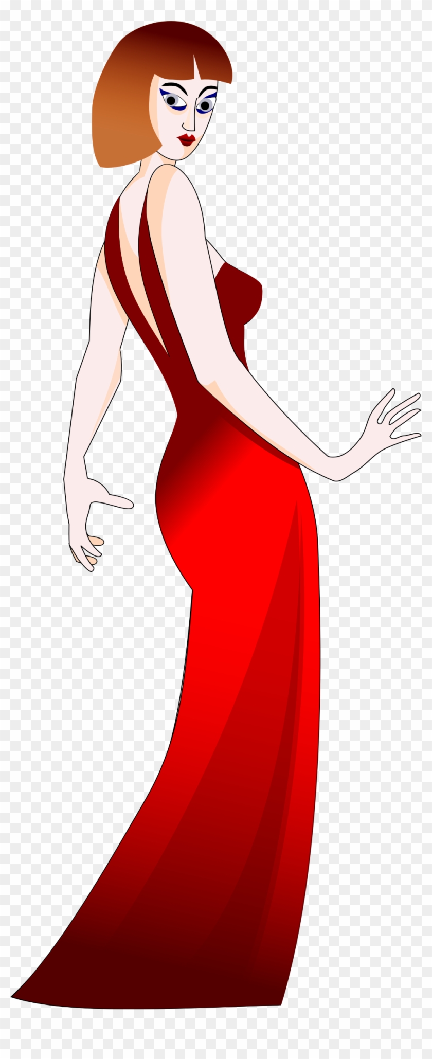 Woman In Red Dress - Woman #874259