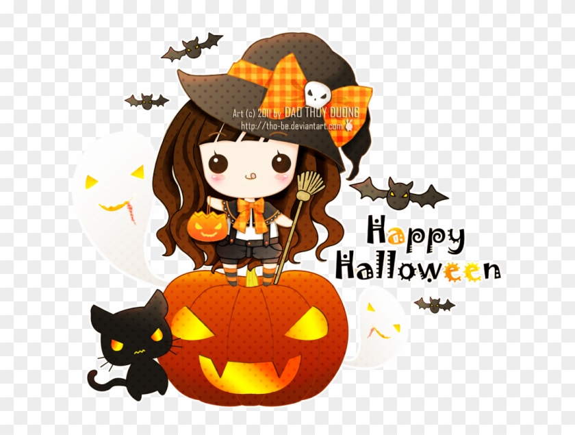 Kawaii Happy Halloween - Kawaii Little Witch Tote Bag, Adult Unisex, Natural #874310
