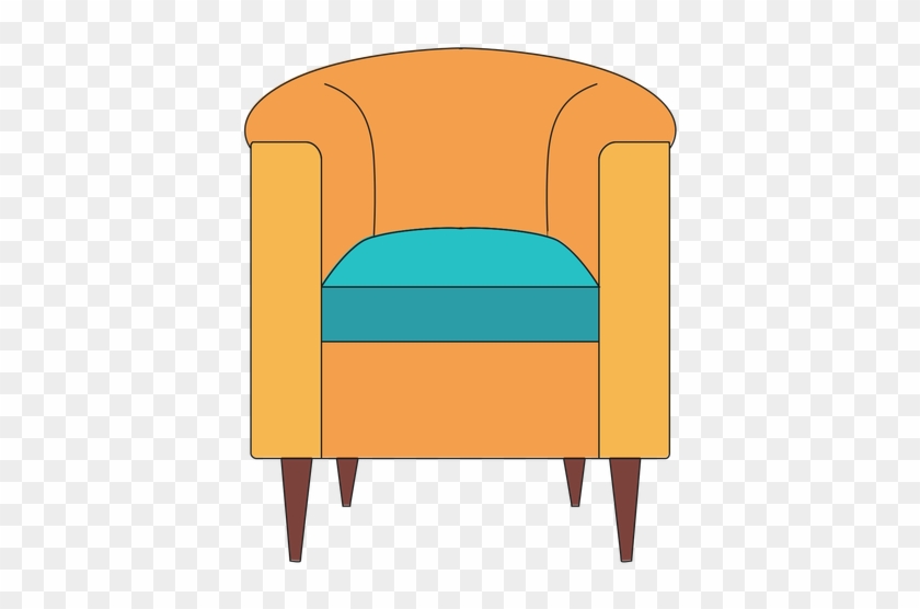 Barrel Chair Cartoon Transparent Png - Transparency #874396