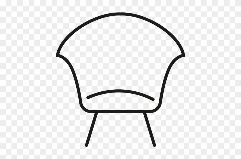 Modern Side Chair Stroke Icon Transparent Png - Chair #874421