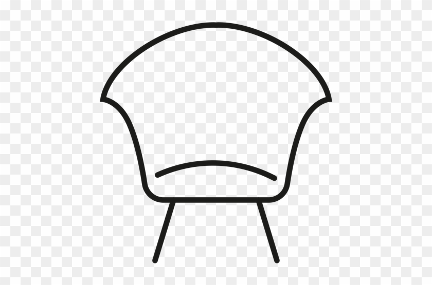 Modern Side Chair Stroke Icon Transparent Png - Chair #874421