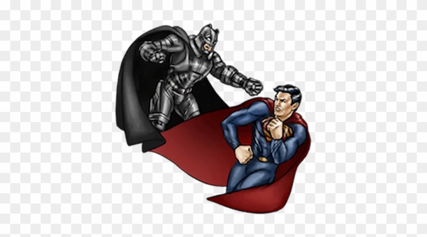 “batman V Superman” Stickers Set For Telegram - Superman Vs Bat Man Sticker #874644