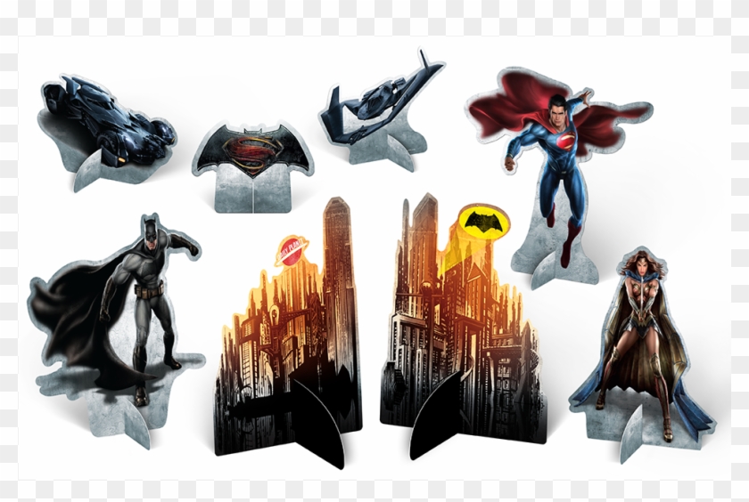 Titulo Produto - Batman Vs Superman Decoração De Mesa C/8 - Festcolor #874763