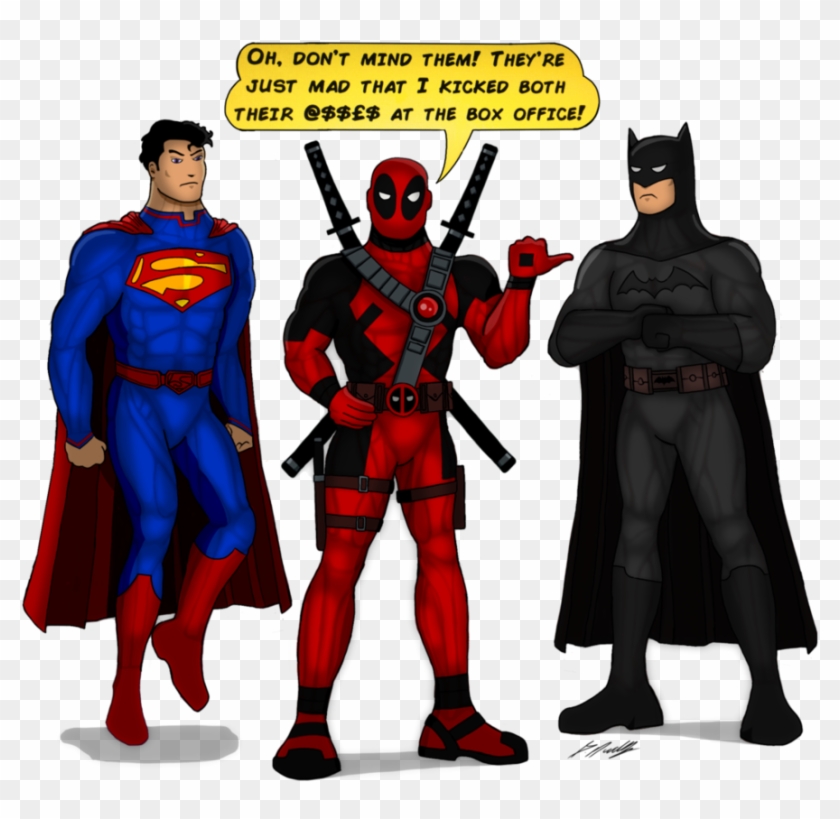 Batman Vs Supermanand Deadpool By Algahiem3 - Super Man Vs Deadpool #874770
