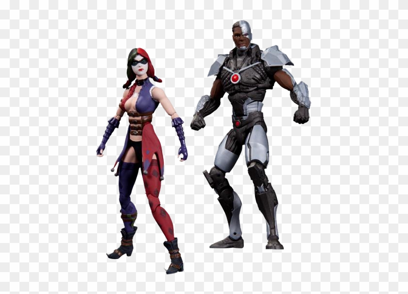 Cyborg Vs Harley Quinn Figure 2-pack - Injustice Gods Among Us Action Figure #874867