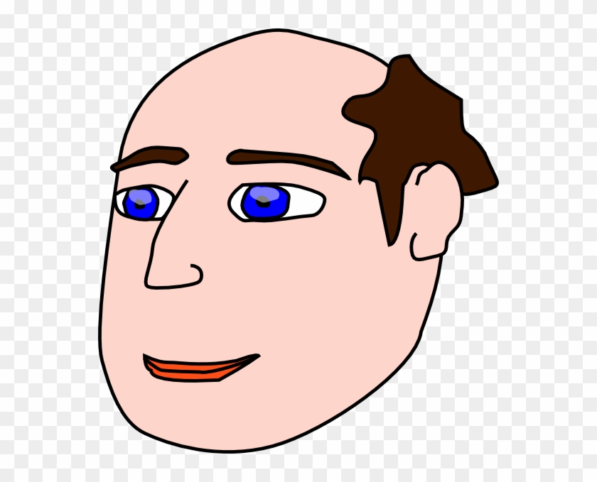 Free Vector Head Man Light Hair Clip Art - Man Without Hair Cartoon #875039