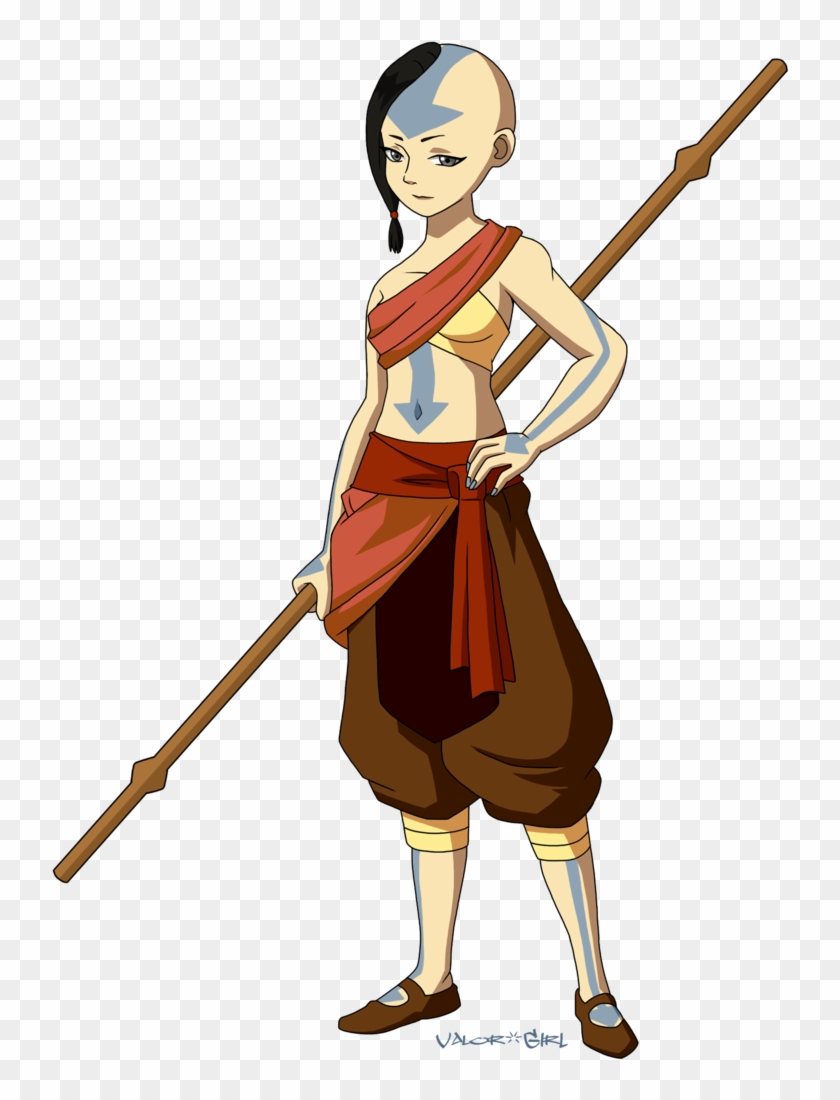 Girl Airbender By Valor-girl - Cartoon #875101