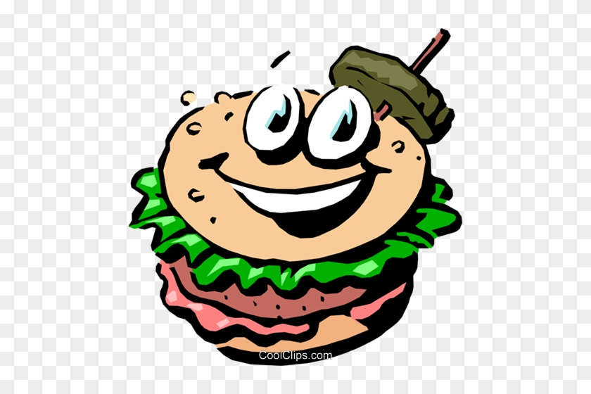 Cartoon Hamburger Royalty Free Vector Clip Art Illustration - Cartoon Hamburger #875158