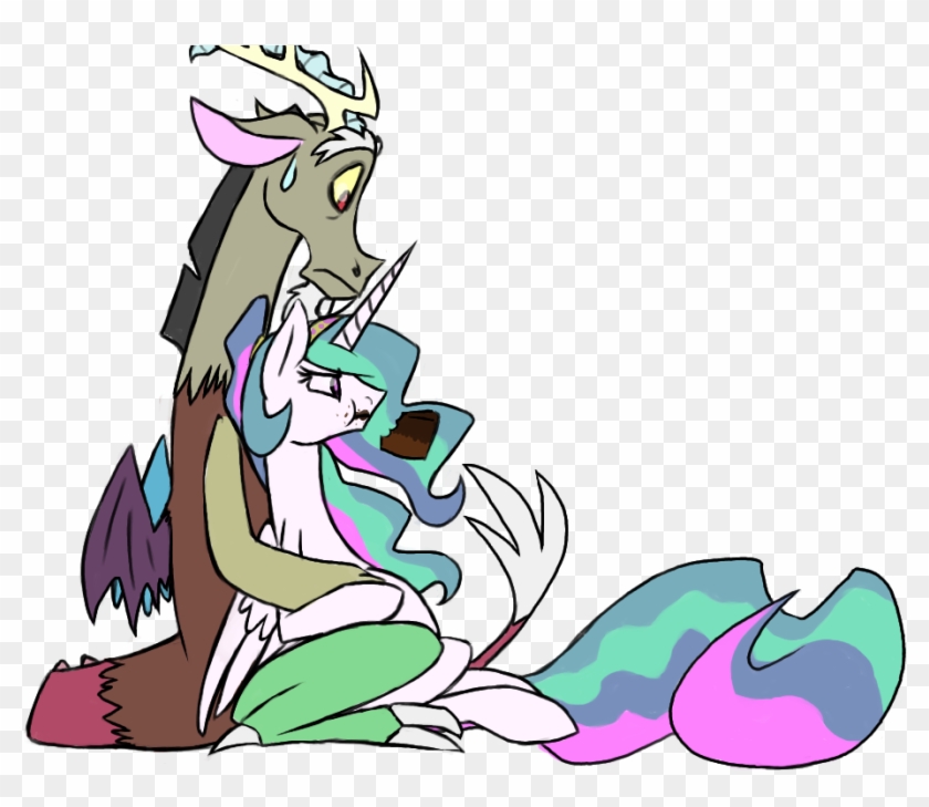 Cakes Are Good By Hansuoddie On Deviantart - Mlp Celestia And Discord Pregnant #875227